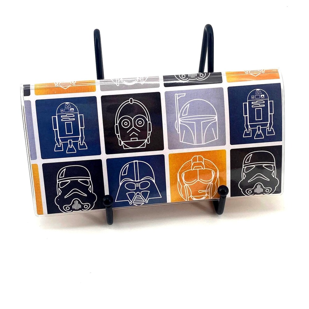 New Checkbook Cover Wallet Vinyl Check Register Protector - Star Wars Cameos